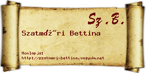 Szatmári Bettina névjegykártya
