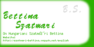 bettina szatmari business card